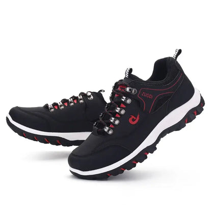 Men's Leather Casual Shoes - Lightweight Tennis & Walking Sneakers