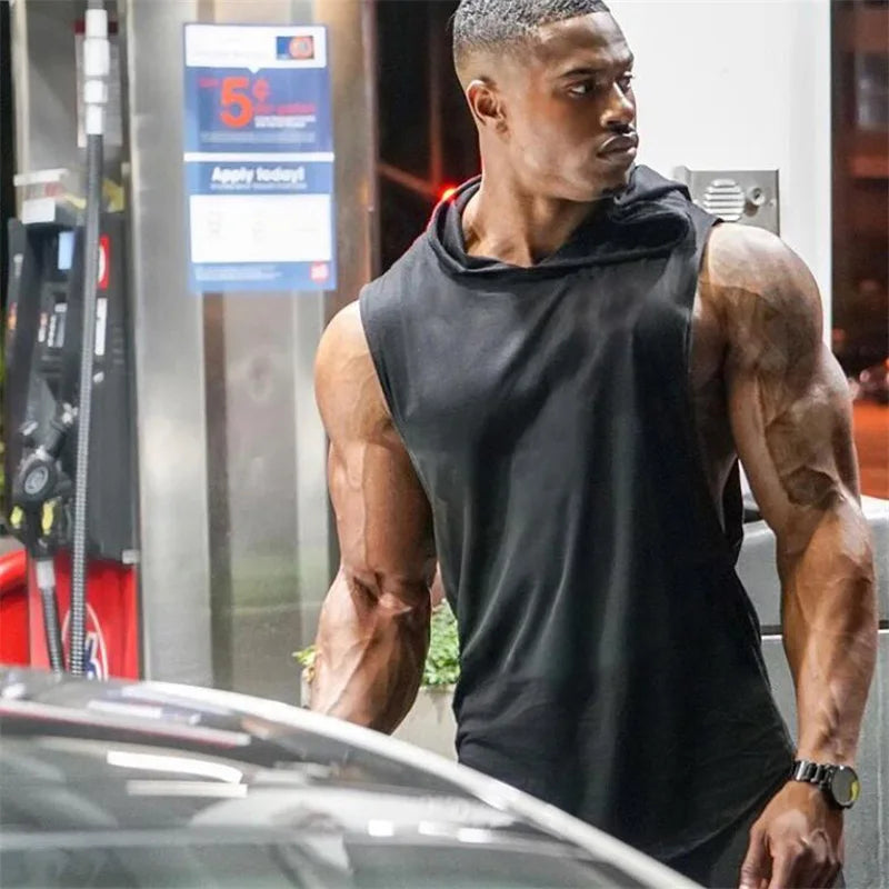 Cool Breathable Stringer Hoodies for Gym and Running