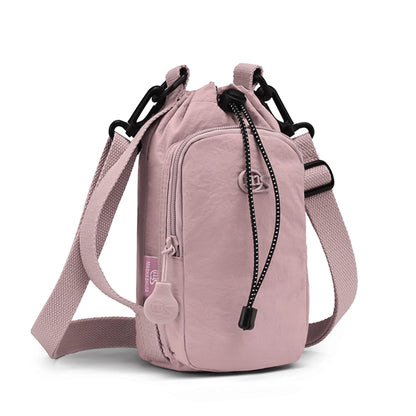 Portable Water Bottle Carrier with Phone Pocket & Strap