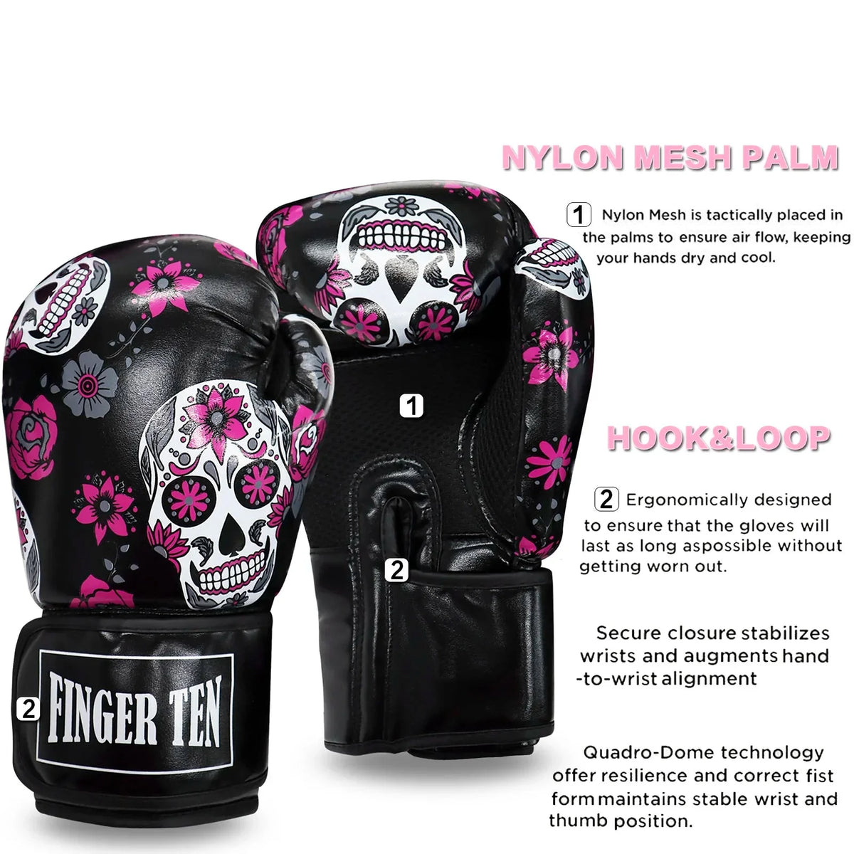 Women’s Leather Kickboxing Protective Training Gloves
