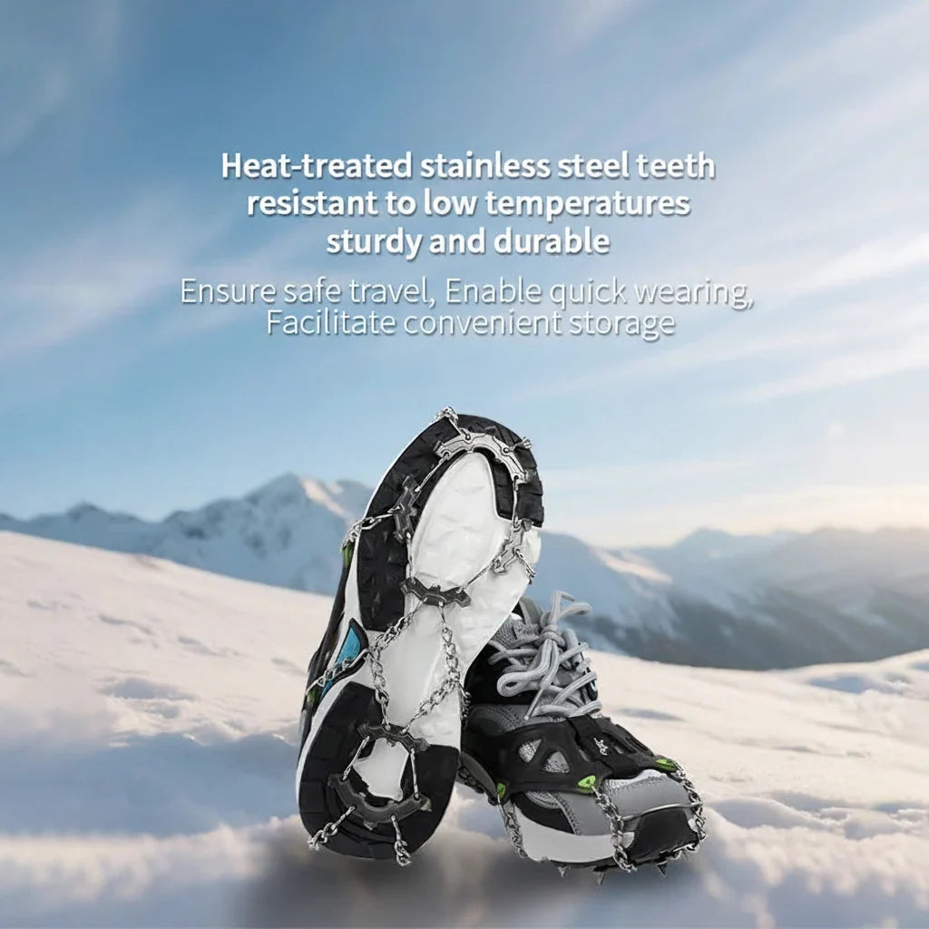 Anti-Slip Ice Grippers & Crampons for Hiking Shoe Cleats