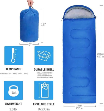 Warm Envelope Camping Sleeping Single Hiking Bag