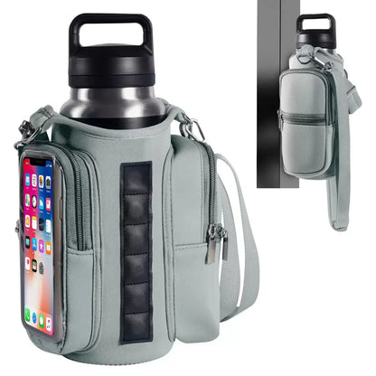 Magnetic Gym Water Bottle Holder for Phone & Keys