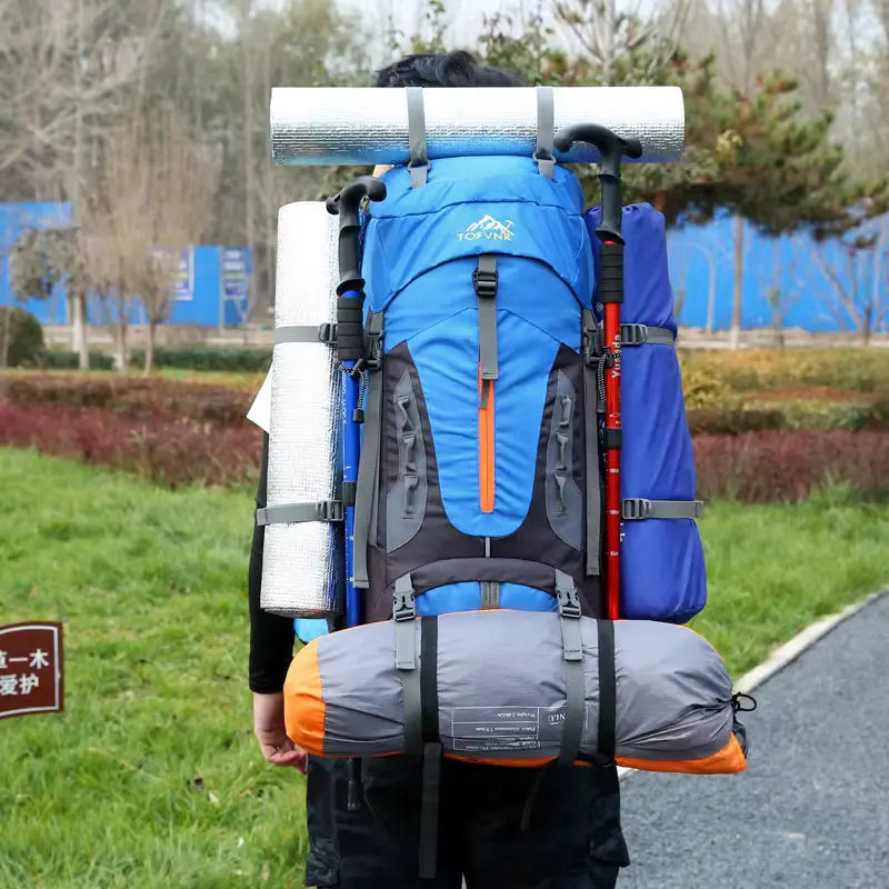 70L Camping Backpack Hiking Waterproof Travel Bags