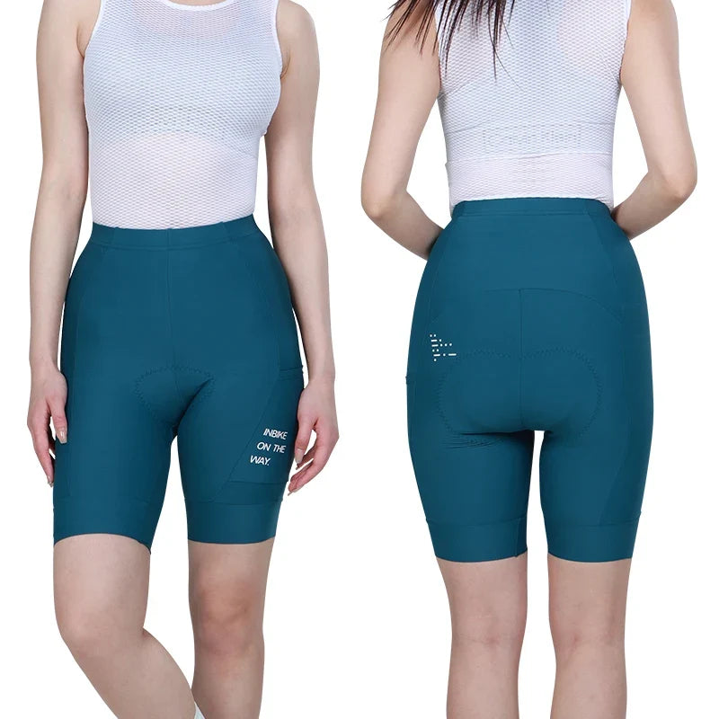 Breathable Women's Road Cycling Shorts with Pockets & Padding