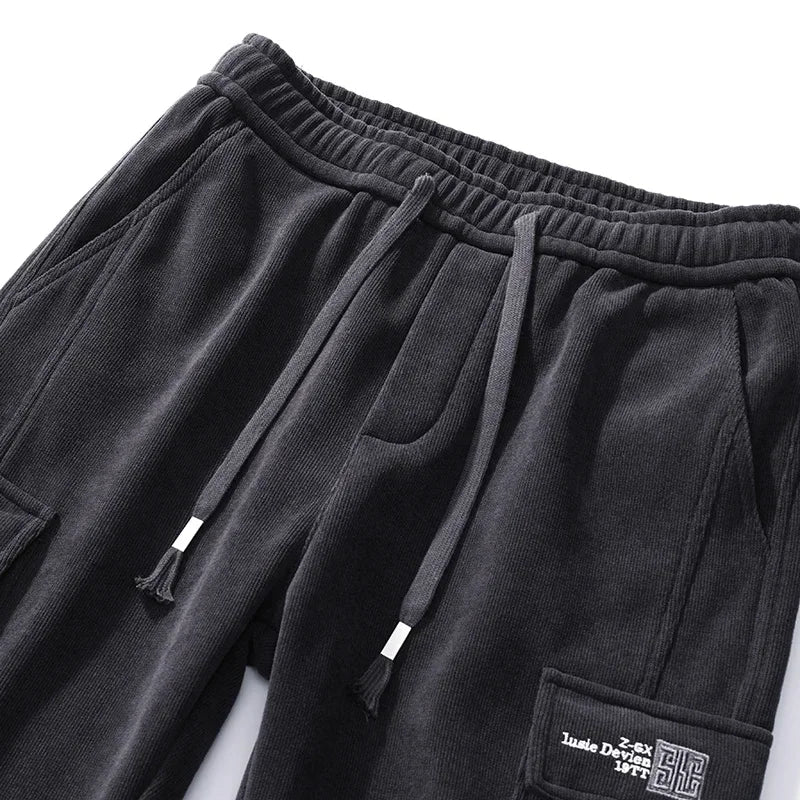 Men's Armygreen  Gray  and Black Cargo Joggers