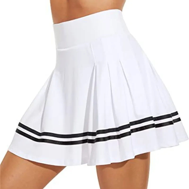 Women's High Waisted Running Skirt with Built in Shorts