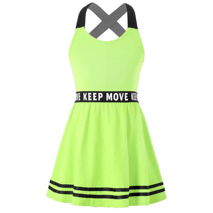 Girls' A-Line Tennis Dress with Criss Cross Straps