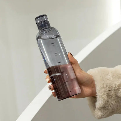 Couple Plastic Water Bottle with Time Scale