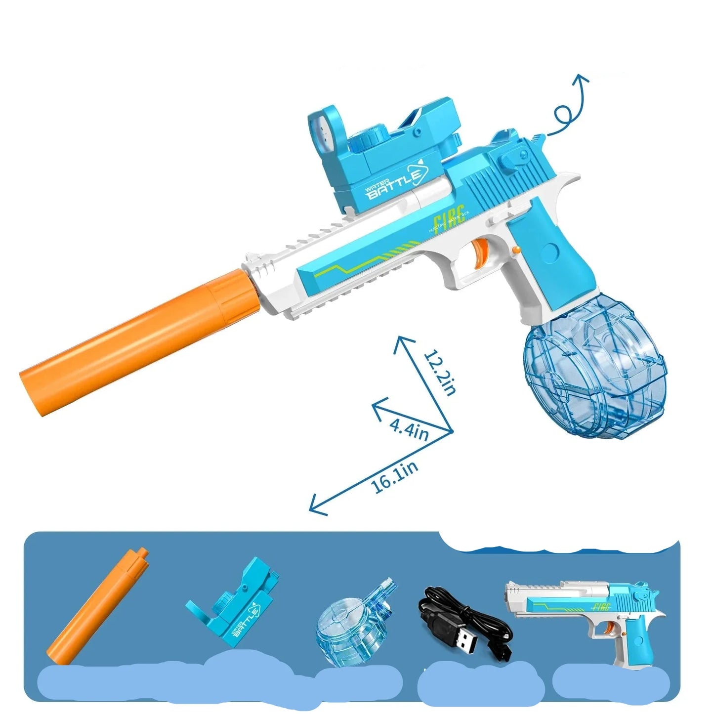 Summer Fun Electric Water Gun for Outdoor Play