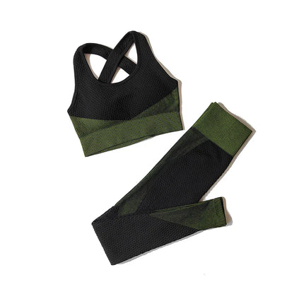 Yoga Leggings & Top Set Workout Clothes Gym Wear