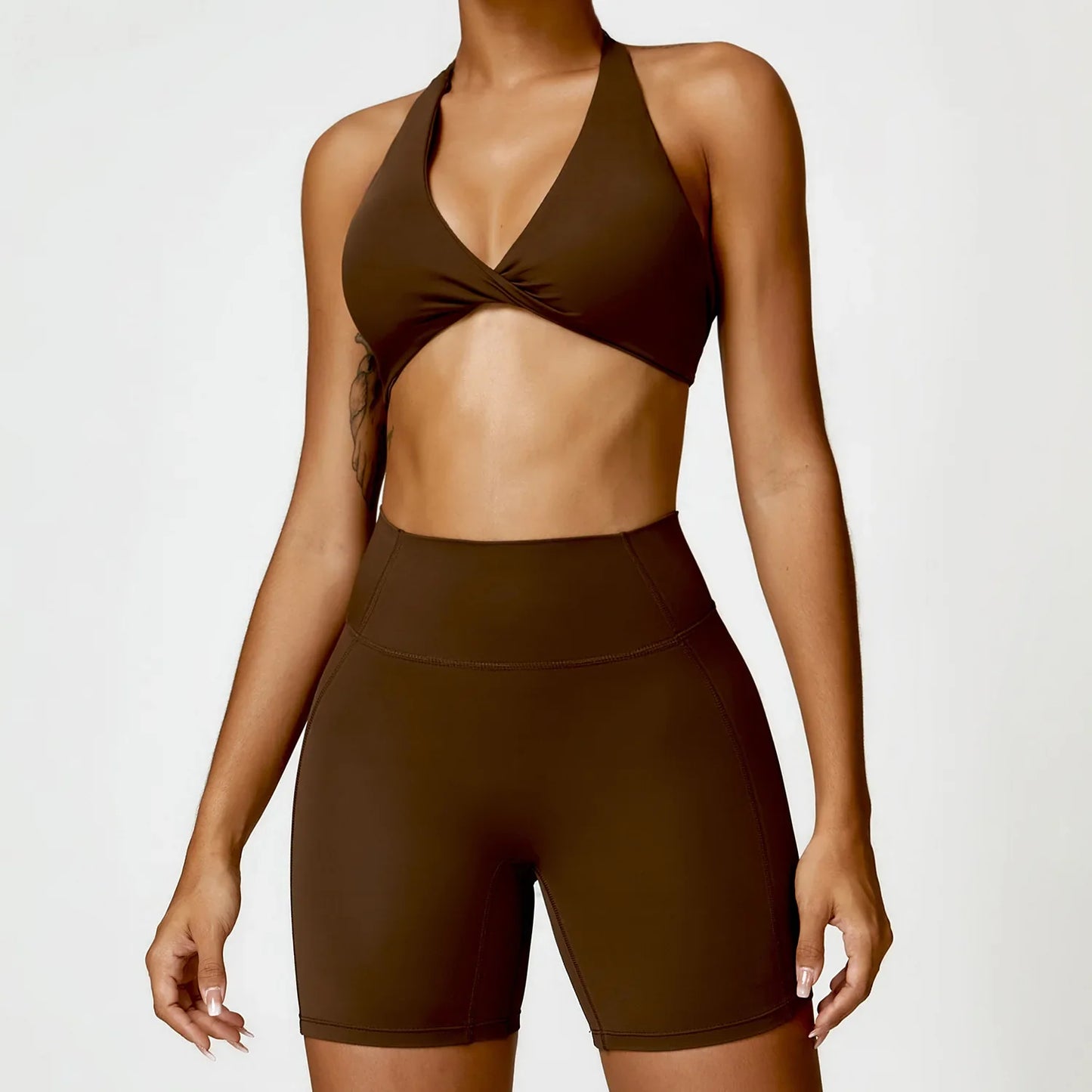 2-Piece Yoga Set Push Up Bra High Waisted Leggings