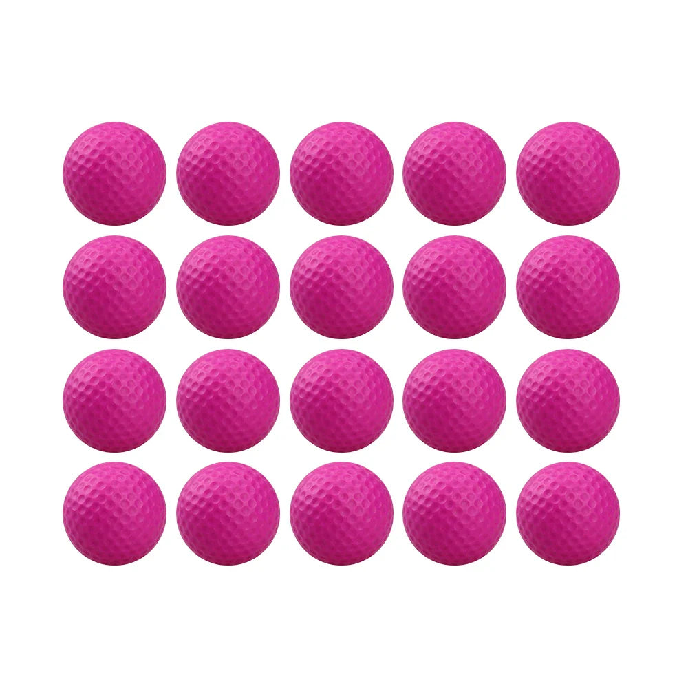 20 Pcs Color Sponge Indoor Practice PU Foam Golf Balls