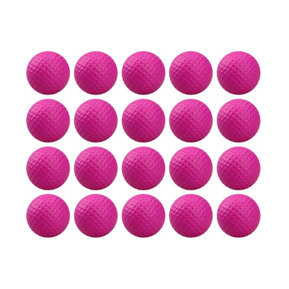 20 Pcs Color Sponge Indoor Practice PU Foam Golf Balls
