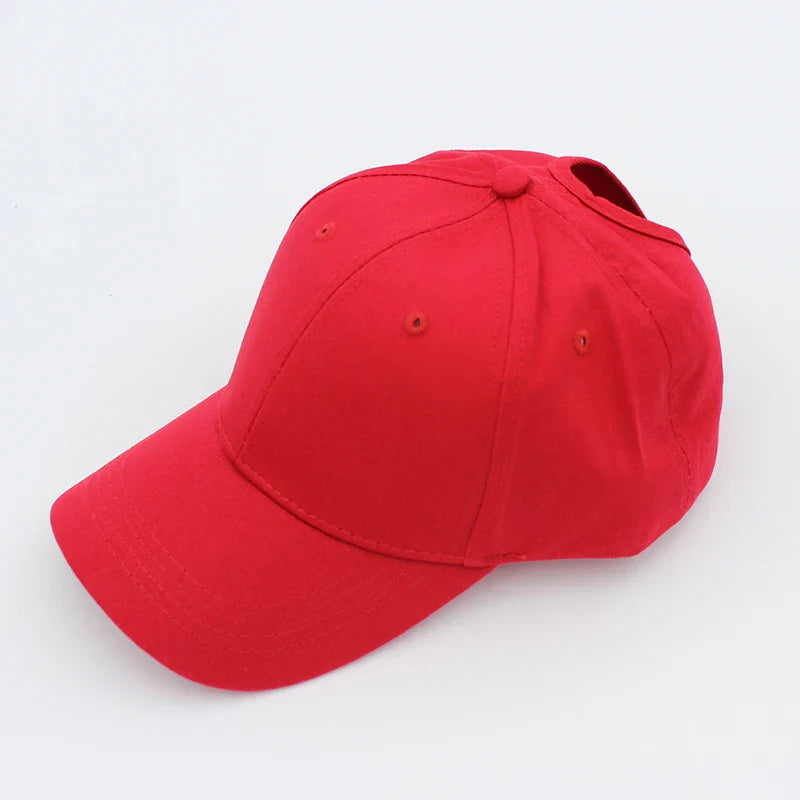 Baseball Cap with Ponytail Slot