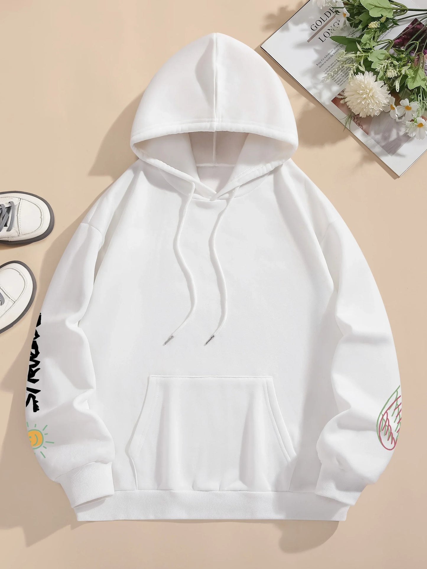 Cozy Couple Style  Personalized Bear Print Hoodie