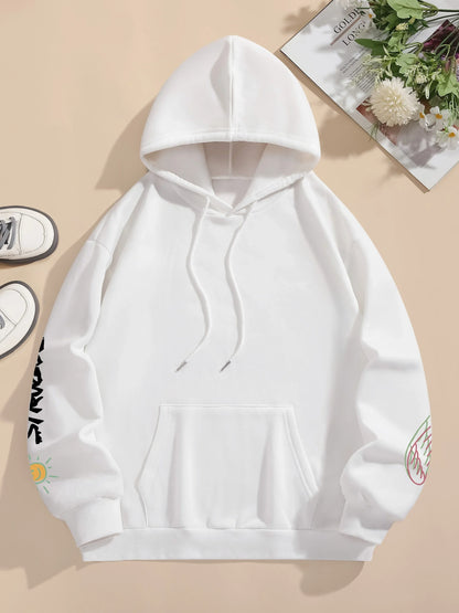 Cozy Couple Style  Personalized Bear Print Hoodie