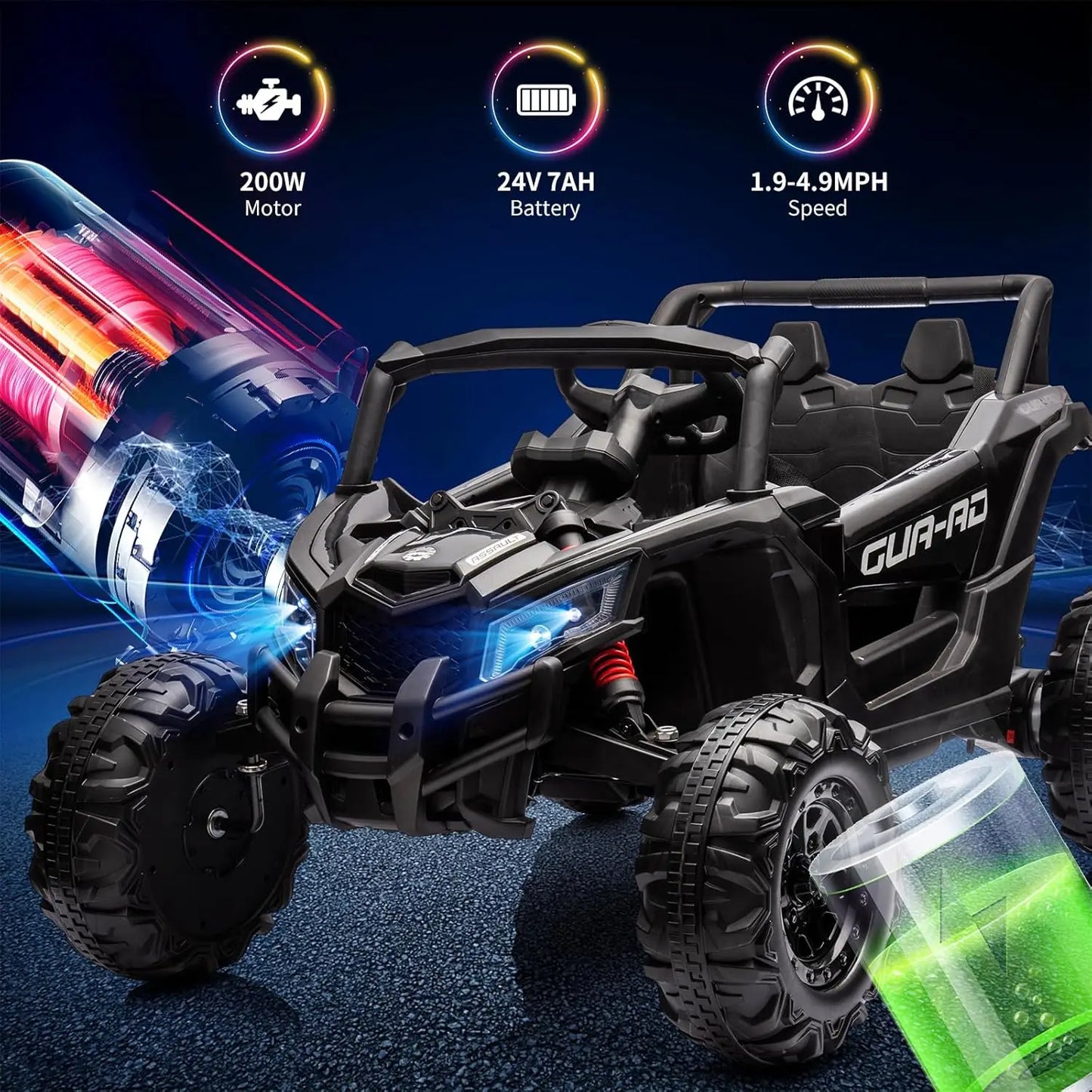 2-Seater 24V Kids Ride-On UTV