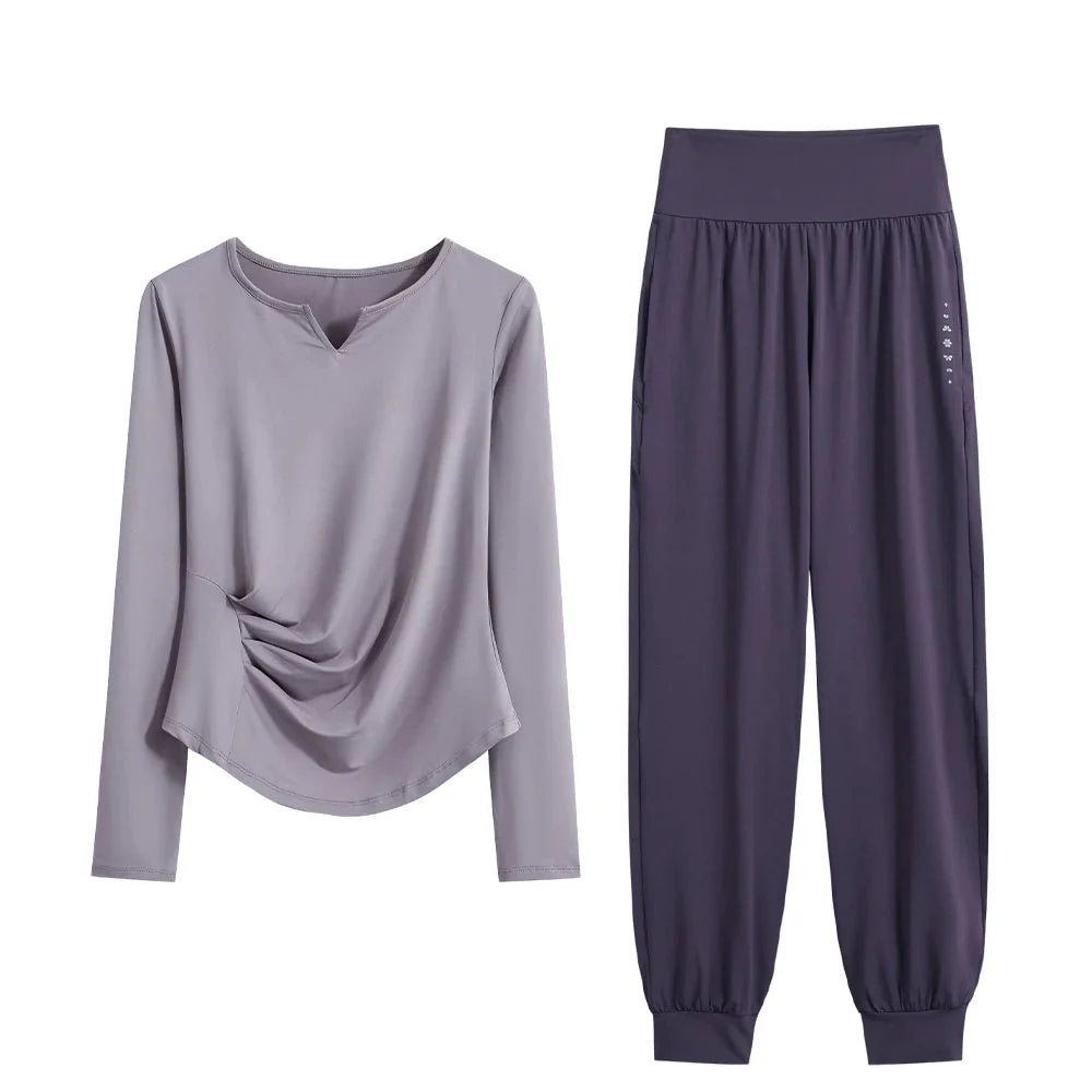 Women’s 2-Piece Autumn Yoga & Quick-Dry Running Sportswear Set