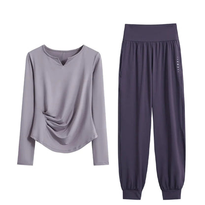 Women’s 2-Piece Autumn Yoga & Quick-Dry Running Sportswear Set