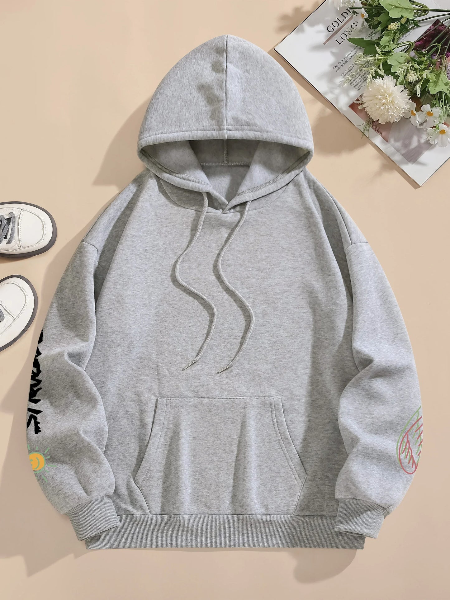 Cozy Couple Style  Personalized Bear Print Hoodie