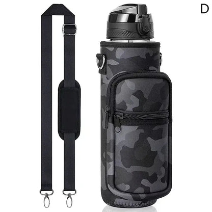 Water Bottle Sleeve with Phone Pouch & Strap | Outdoor Bag