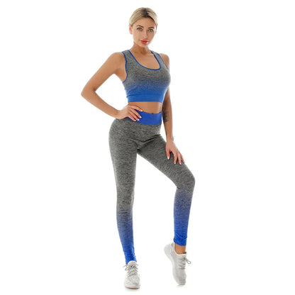 2-Piece Yoga Set with Elastic Sports Bra