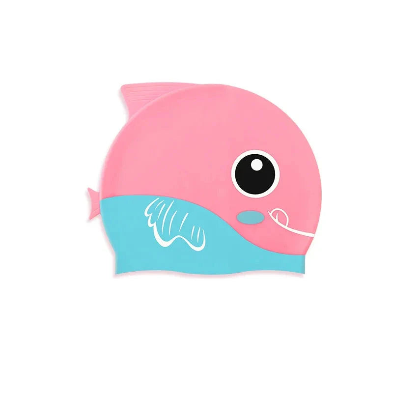 Personalized Children's Shark Silicone Swim Caps