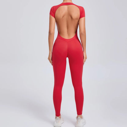 Breathable Yoga Jumpsuit with Hip Lifting Design