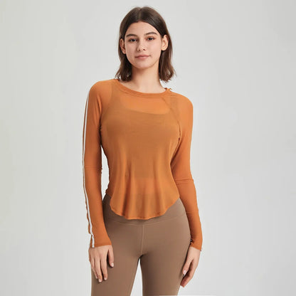 Women's Long Sleeve Sports Shirt  Breathable & Stylish