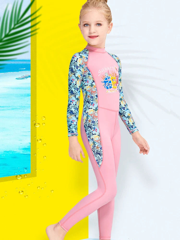 Children's UV Protective Long Sleeve Swimwear