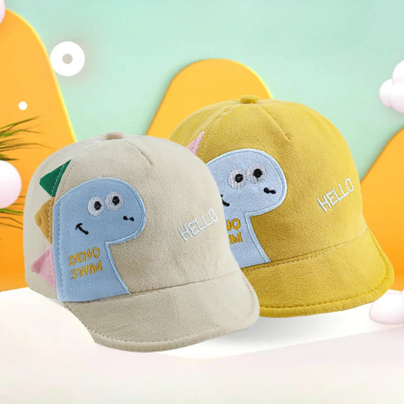Cartoon Dino Baby Baseball Caps