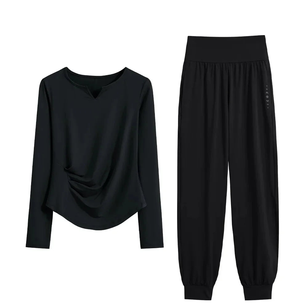 Women’s 2-Piece Autumn Yoga & Quick-Dry Running Sportswear Set