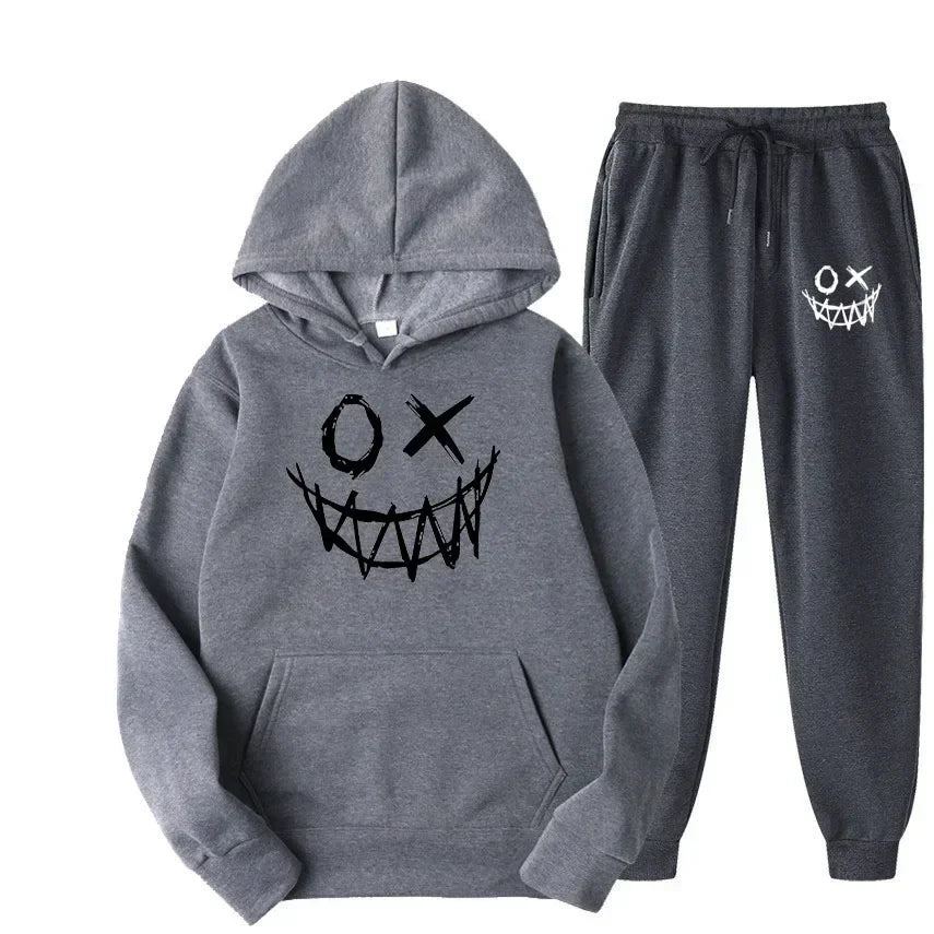 Men's 2-Piece Winter Casual Sweatsuit Fleece Hoodie & Joggers Set