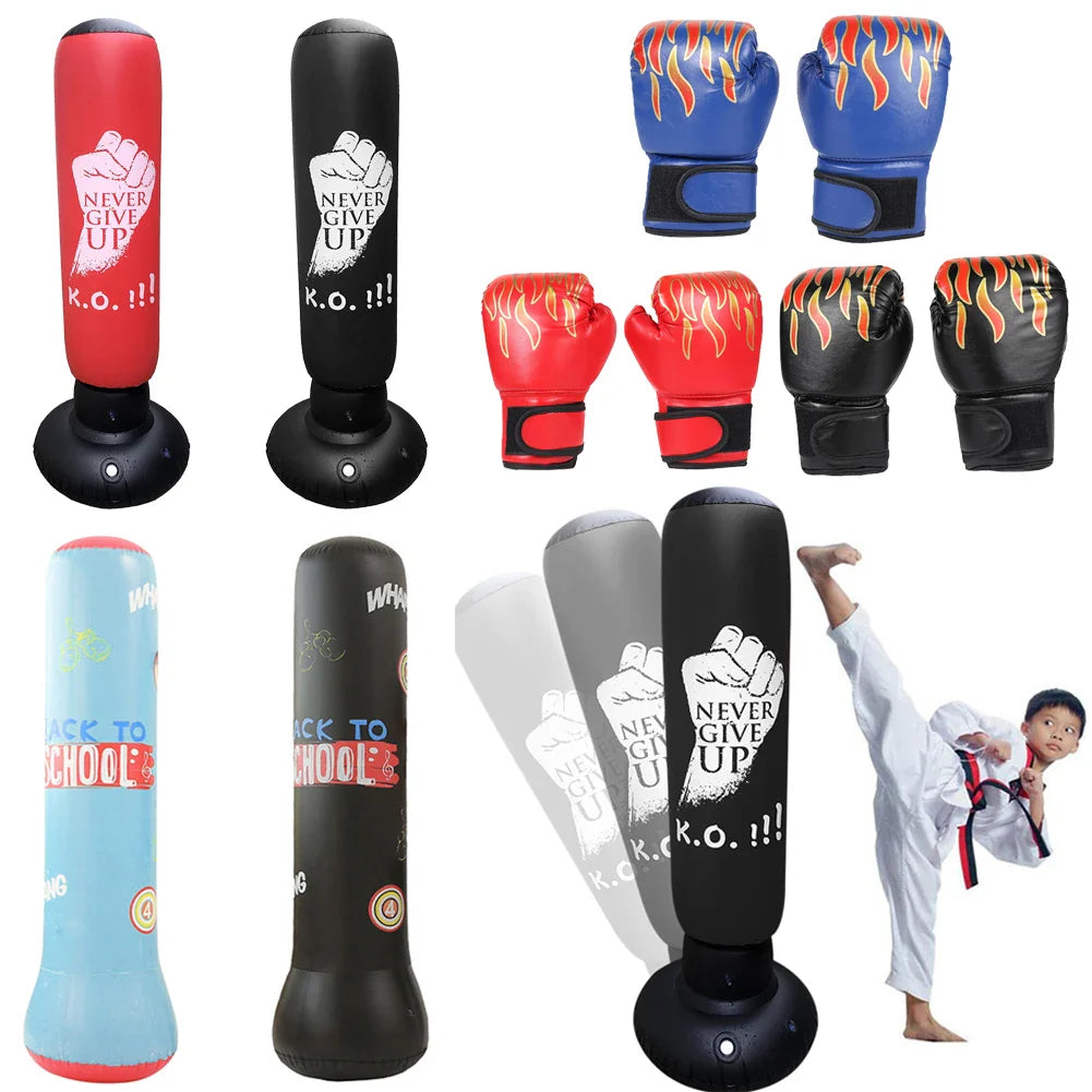 Inflatable Punching Bag for Kids' Fitness Training