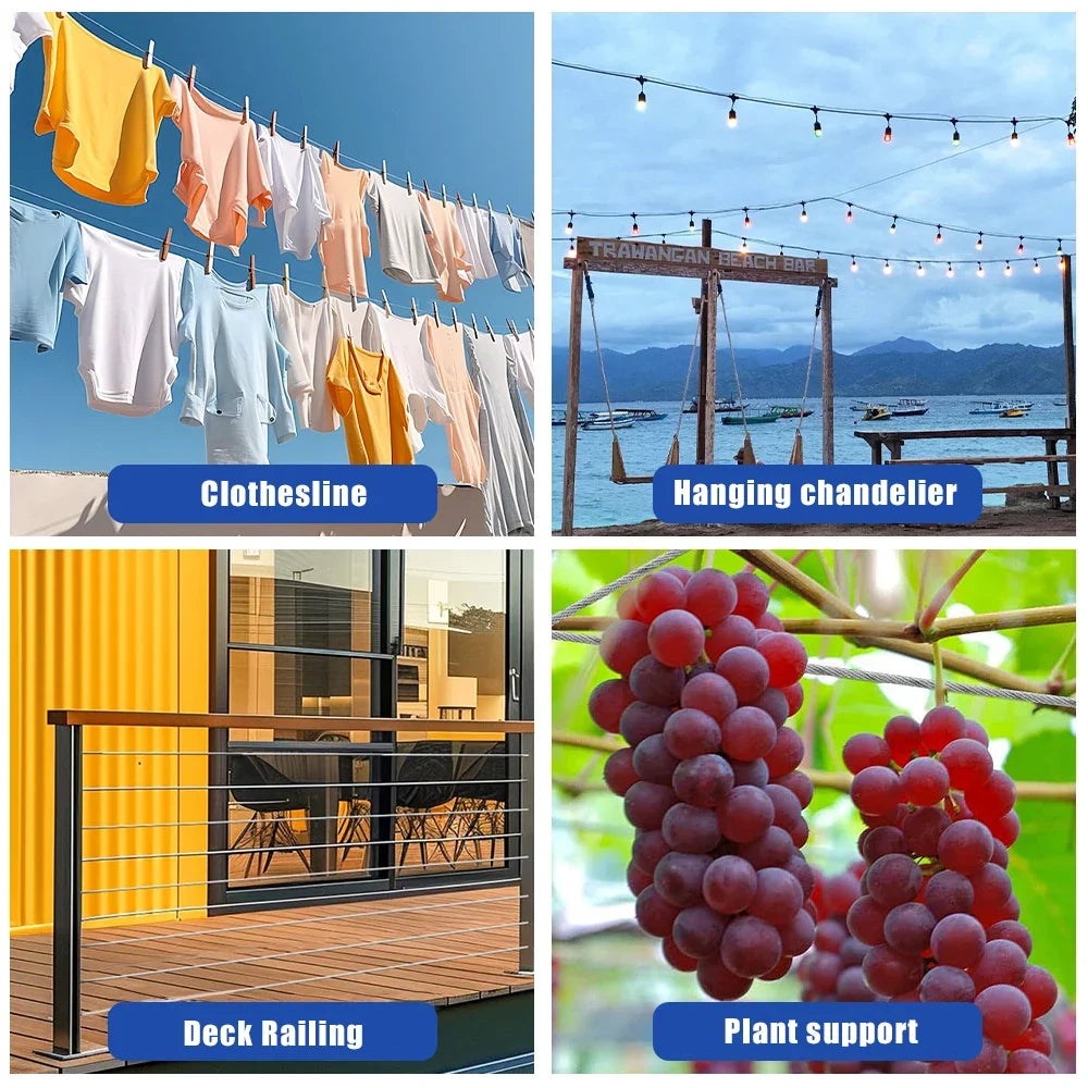 Stainless Steel Wire Rope Kit Guardrail & Camping Line
