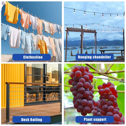 Stainless Steel Wire Rope Kit Guardrail & Camping Line