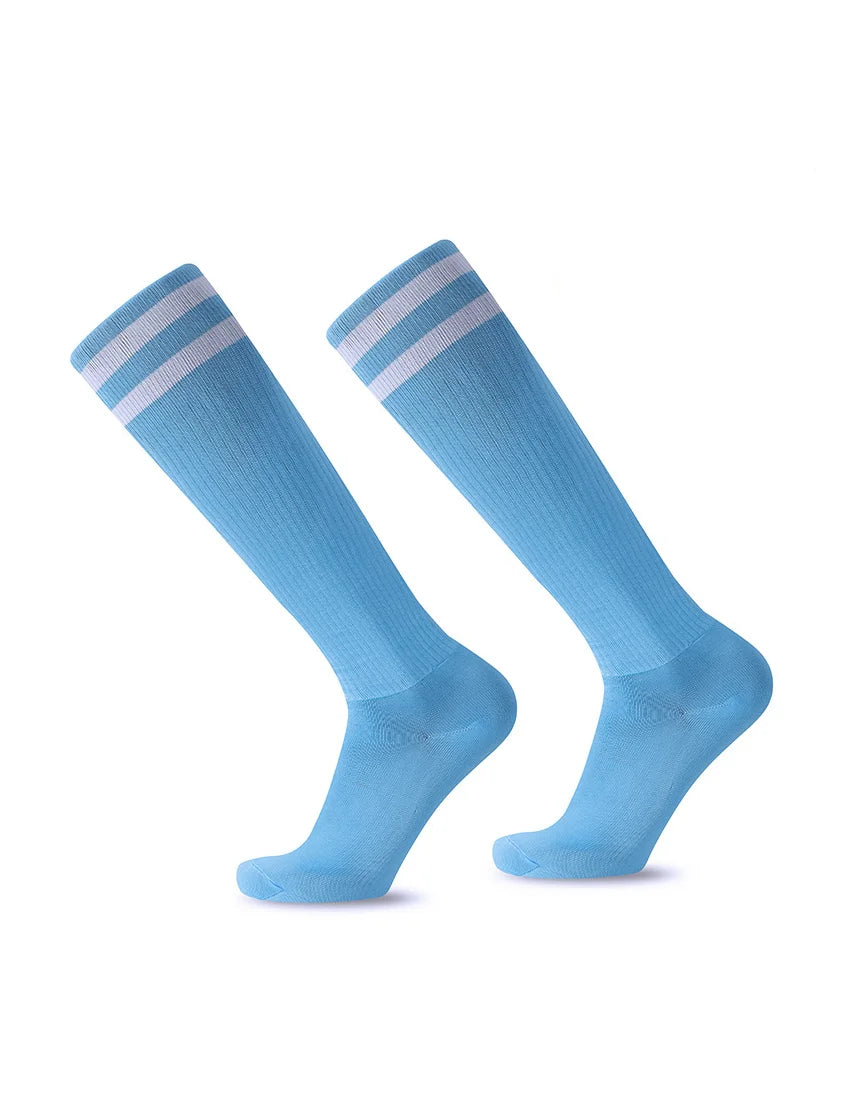 Striped Breathable Cotton Soccer Socks for Kids