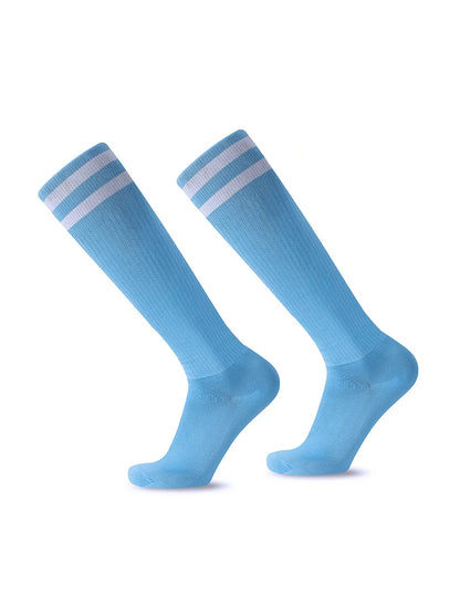 Striped Breathable Cotton Soccer Socks for Kids