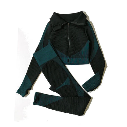 Yoga Leggings & Top Set Workout Clothes Gym Wear