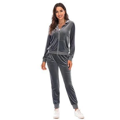 Perfect for Fall Women's 2-Piece Velvet Set