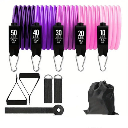 Resistance Band Set for Yoga, Pilates, & Fitness