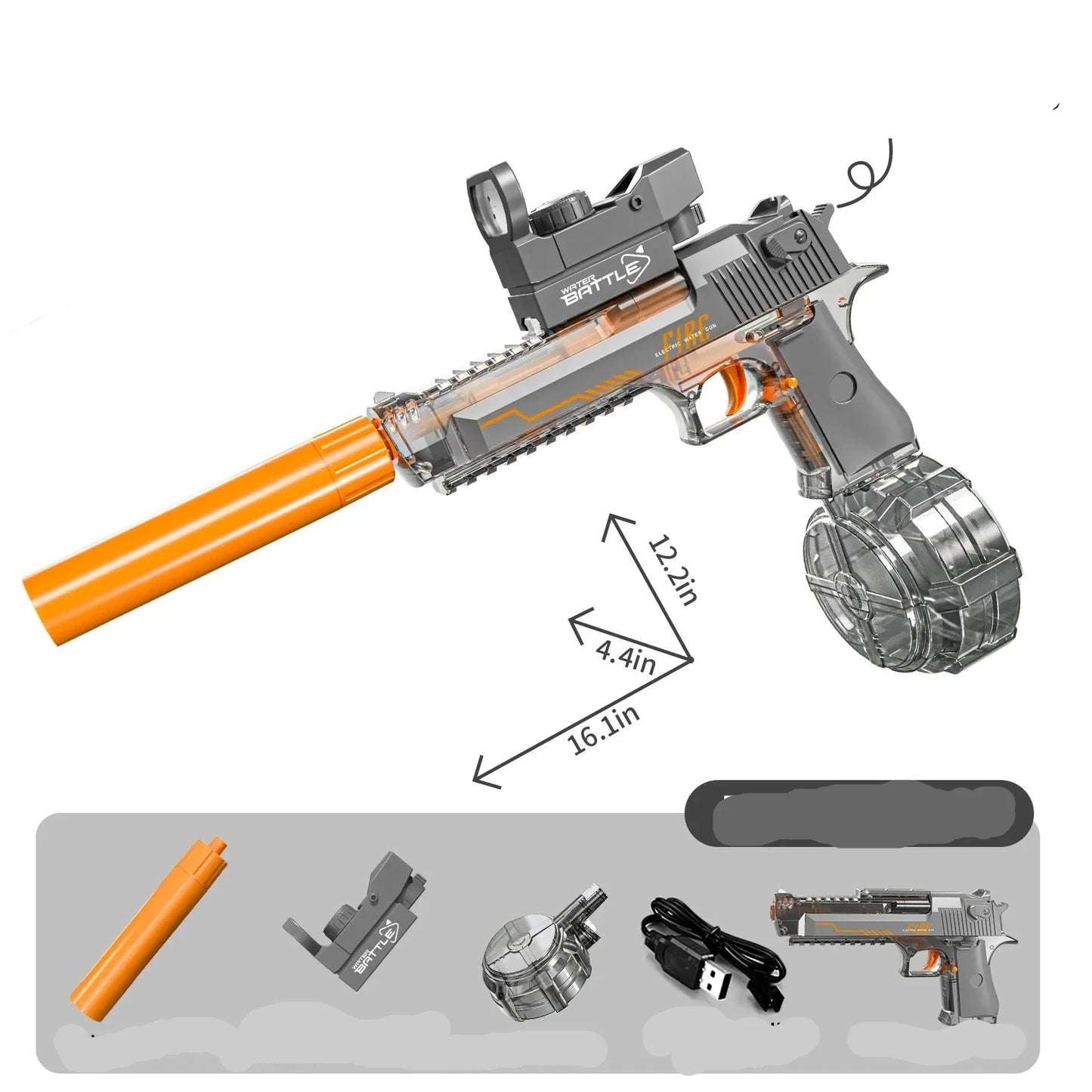 Summer Fun Electric Water Gun for Outdoor Play