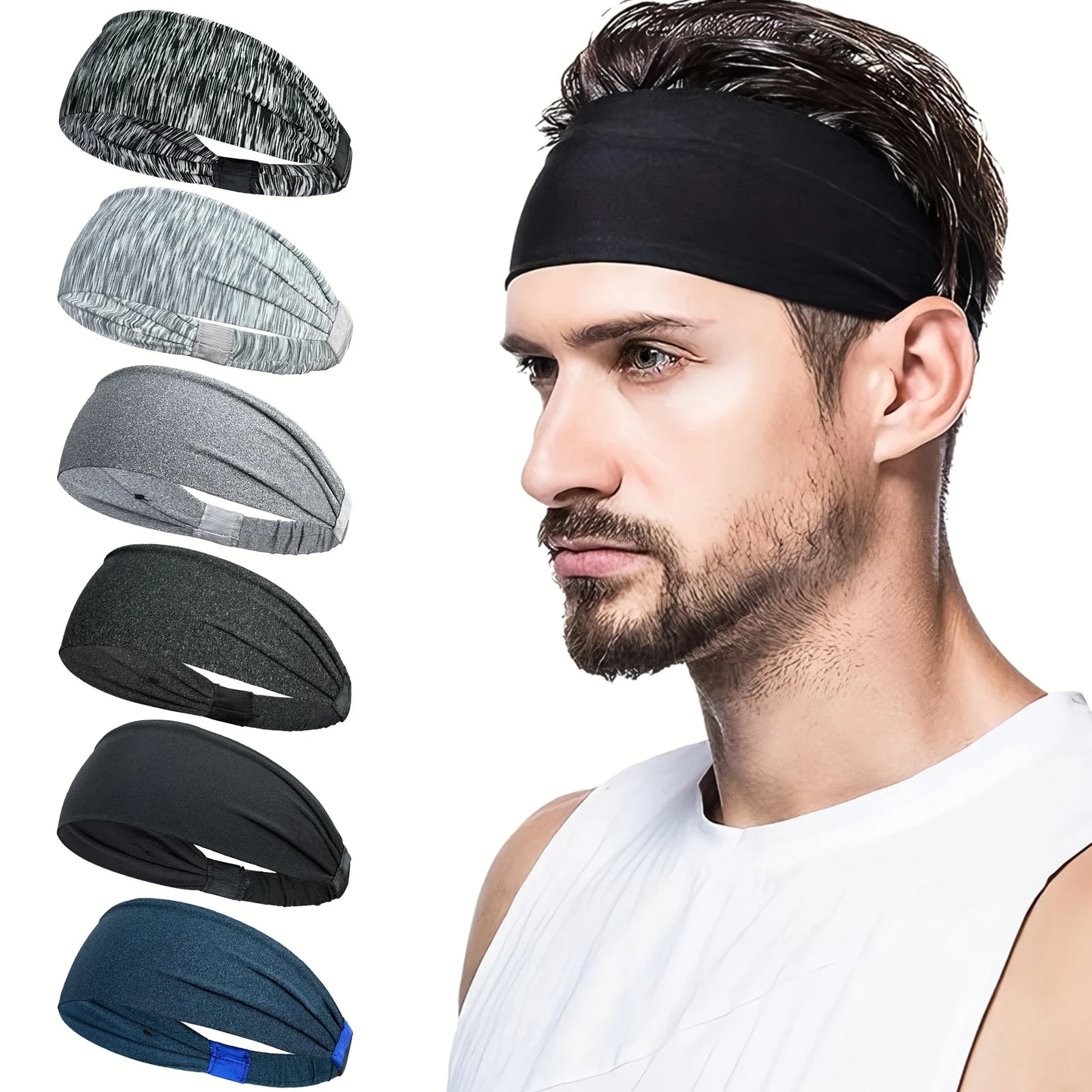 Elastic Sports Headbands for Men and Women