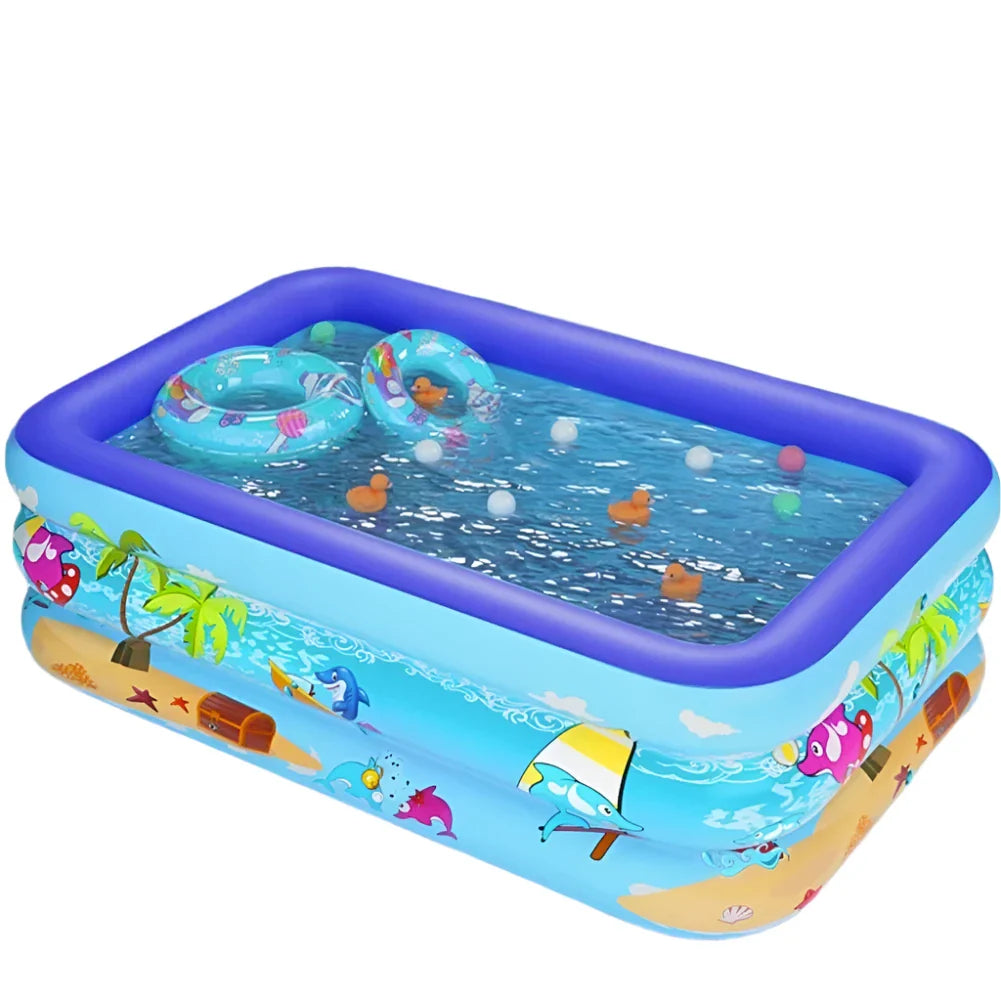 Thickened Inflatable Pool with Cartoon Design