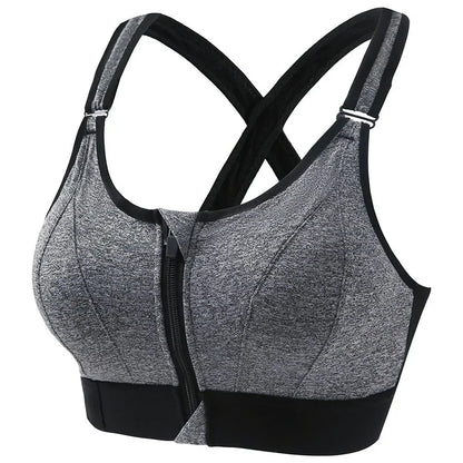 Padded, Shockproof Sports Bra with Criss-Cross Straps