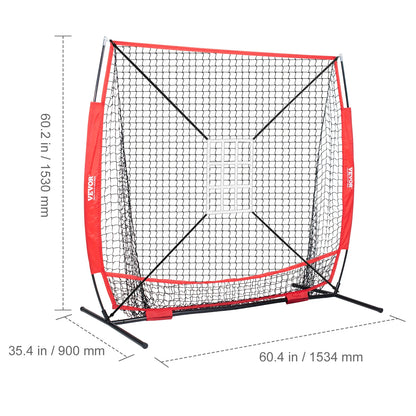 Perfect Your Game  5x5 ft Portable Baseball & Softball Practice Net