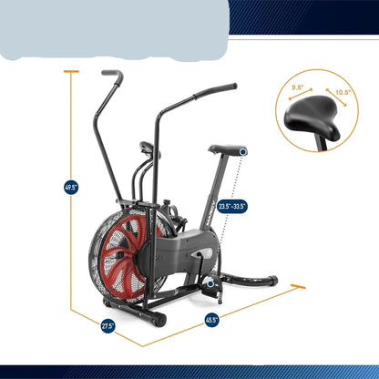 Indoor Cycling Fan Bike with Upper and Lower Body Workout
