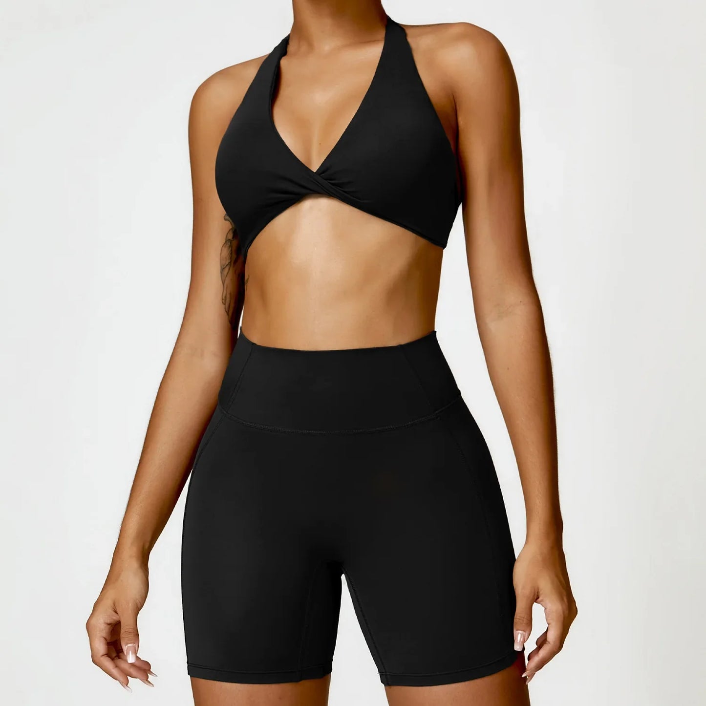 2-Piece Yoga Set Push Up Bra High Waisted Leggings