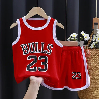 Summer Kids  Basketball Jersey and Shorts Set